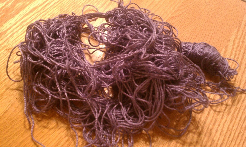 tangled yarn....many lessons